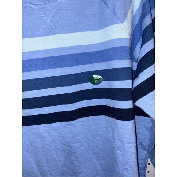 L.L Bean woman’s peak island striped crewneck size plus 1x - Picture 3 of 5